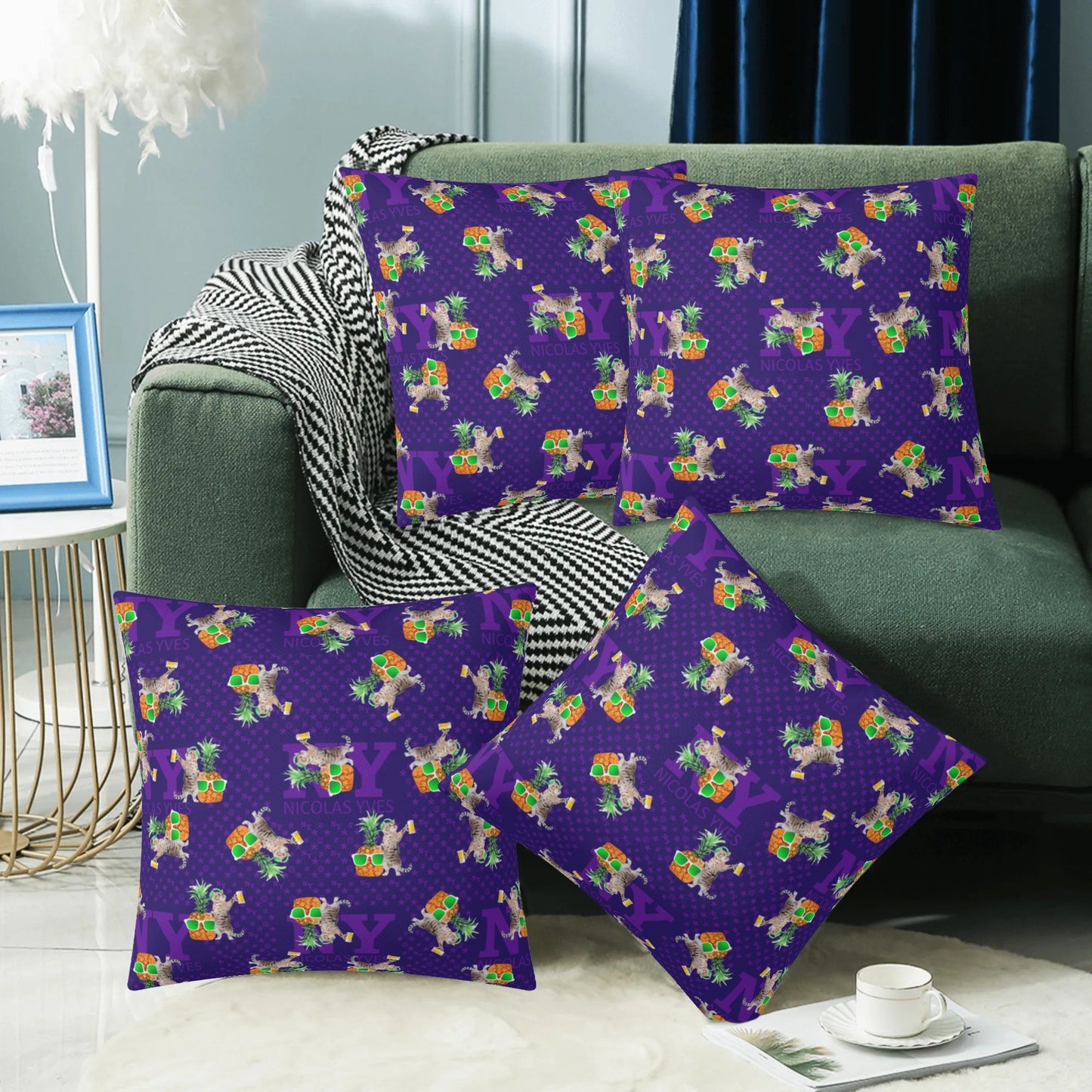 4 HOUSSES DE COUSSIN NY de Nicolas Yves™ - Violet