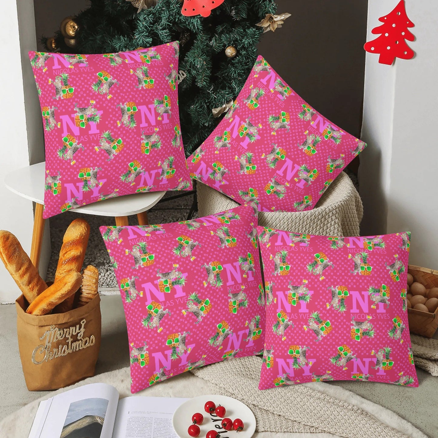 4 HOUSSES DE COUSSIN NY de Nicolas Yves™ - Rose
