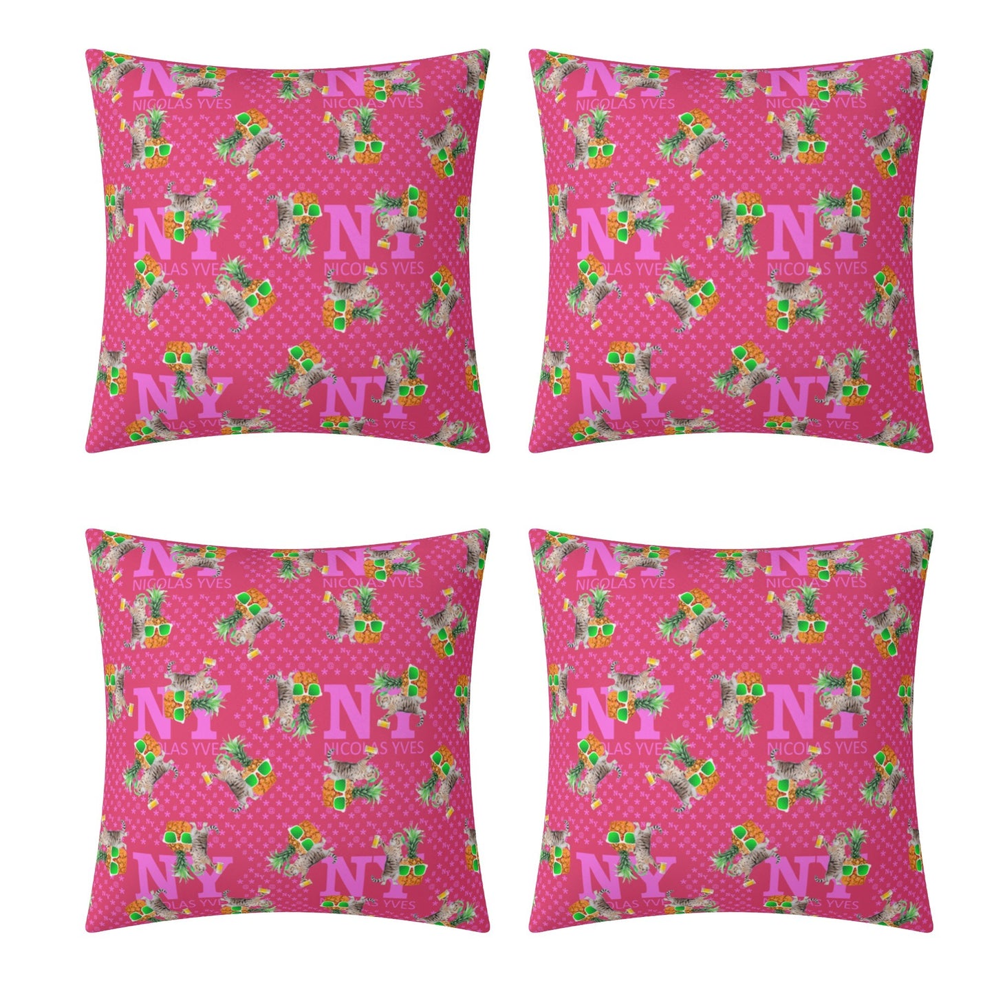4 HOUSSES DE COUSSIN NY de Nicolas Yves™ - Rose