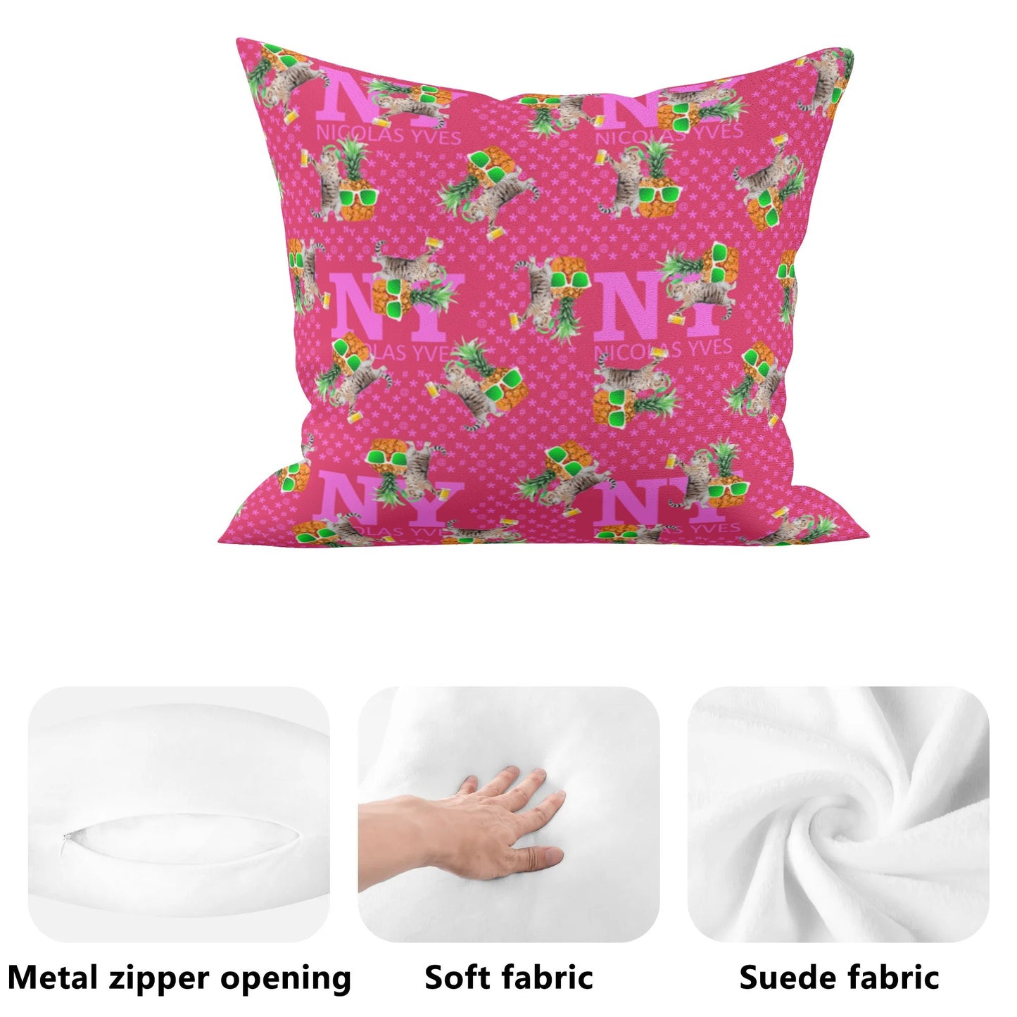 4 HOUSSES DE COUSSIN NY de Nicolas Yves™ - Rose