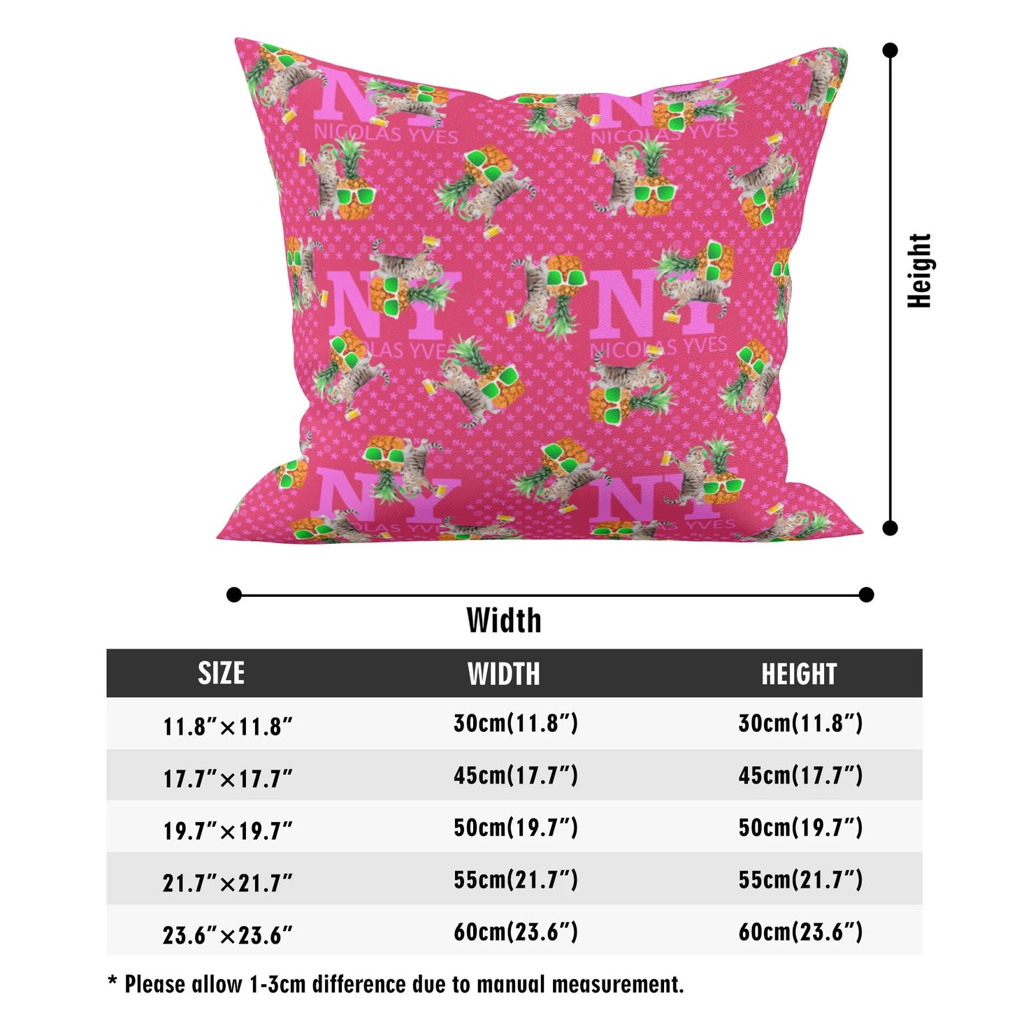 4 HOUSSES DE COUSSIN NY de Nicolas Yves™ - Rose
