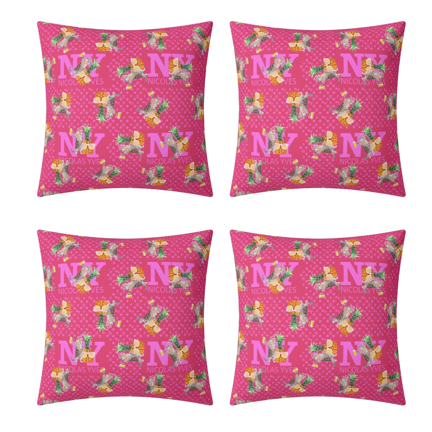 4 HOUSSES DE COUSSIN NY de Nicolas Yves™ - Rose