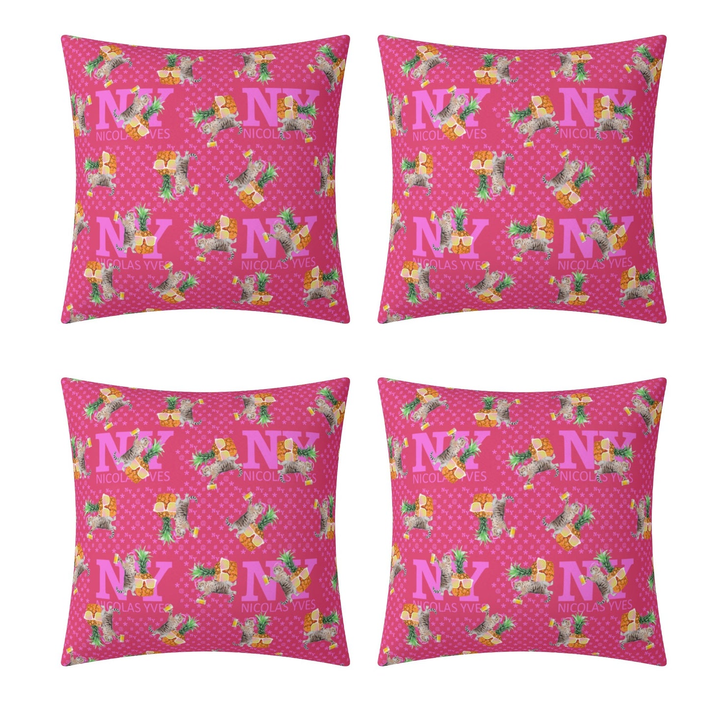 4 HOUSSES DE COUSSIN NY de Nicolas Yves™ - Rose