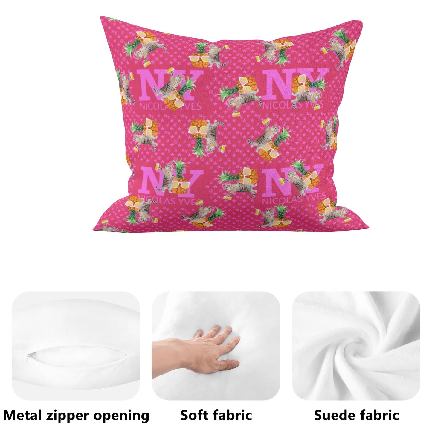 4 HOUSSES DE COUSSIN NY de Nicolas Yves™ - Rose