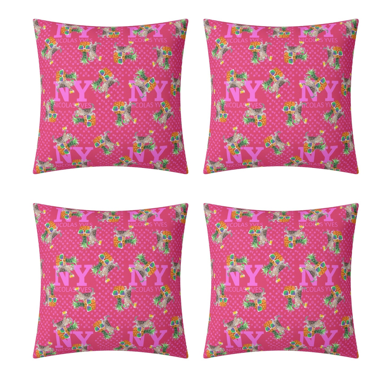 4 HOUSSES DE COUSSIN NY de Nicolas Yves™ - Rose