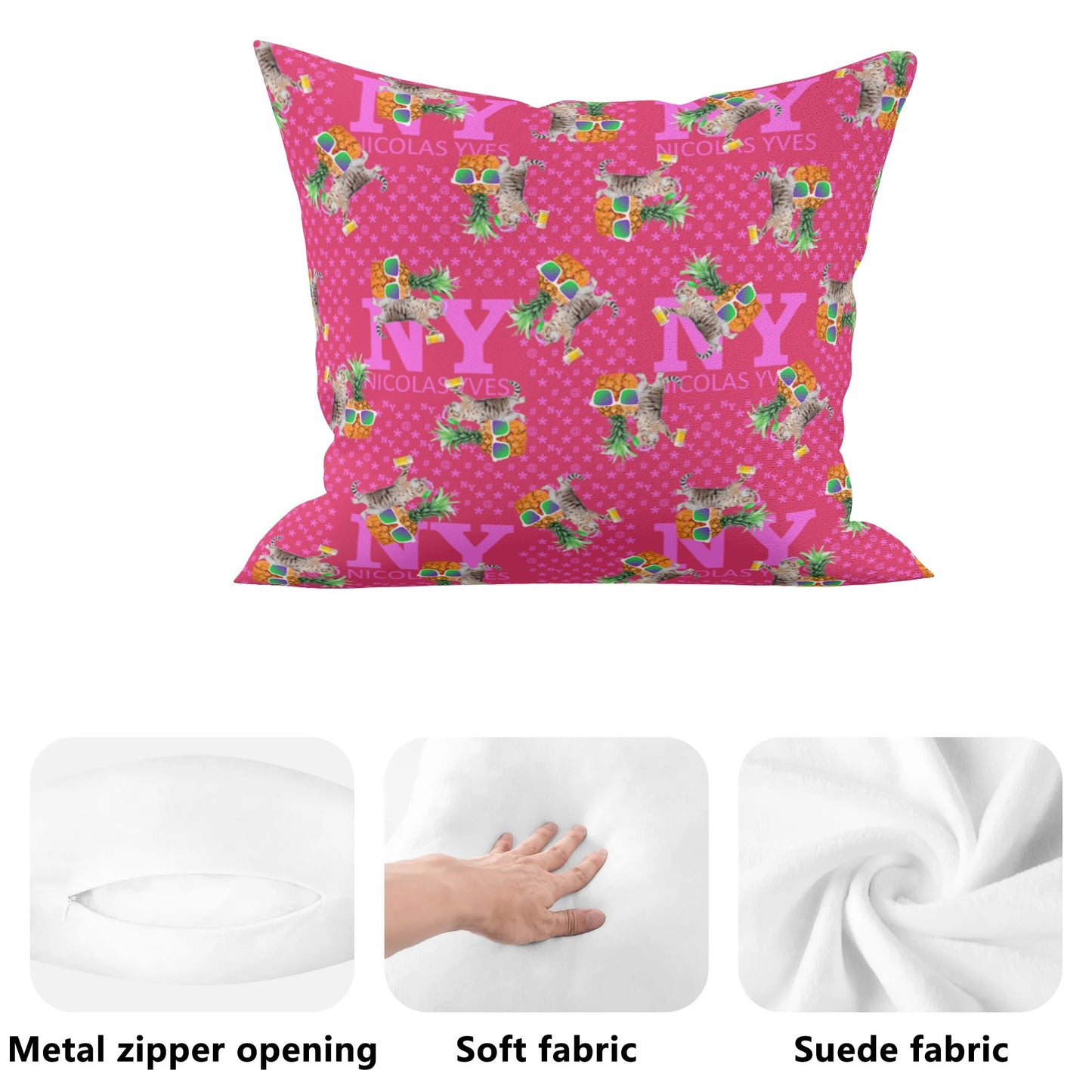 4 HOUSSES DE COUSSIN NY de Nicolas Yves™ - Rose