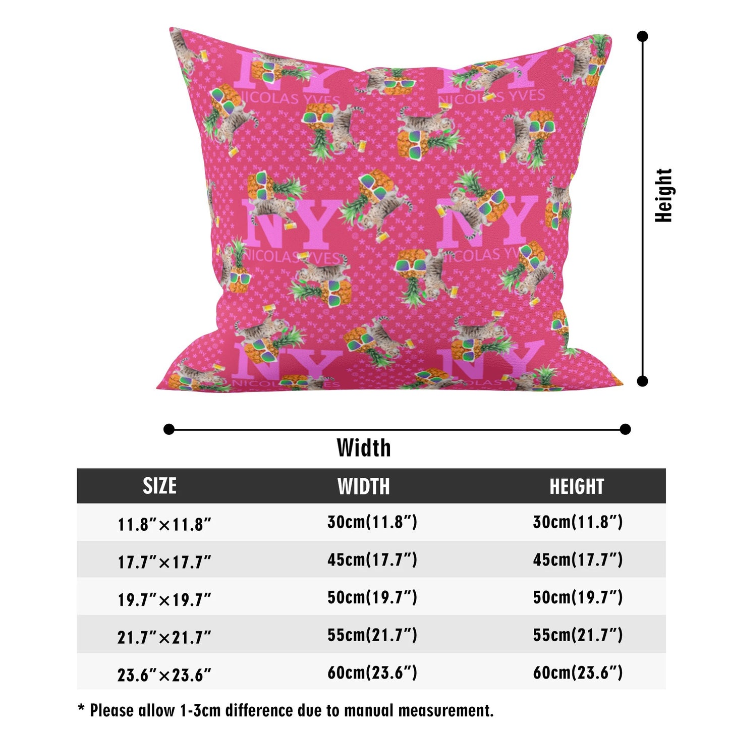 4 HOUSSES DE COUSSIN NY de Nicolas Yves™ - Rose