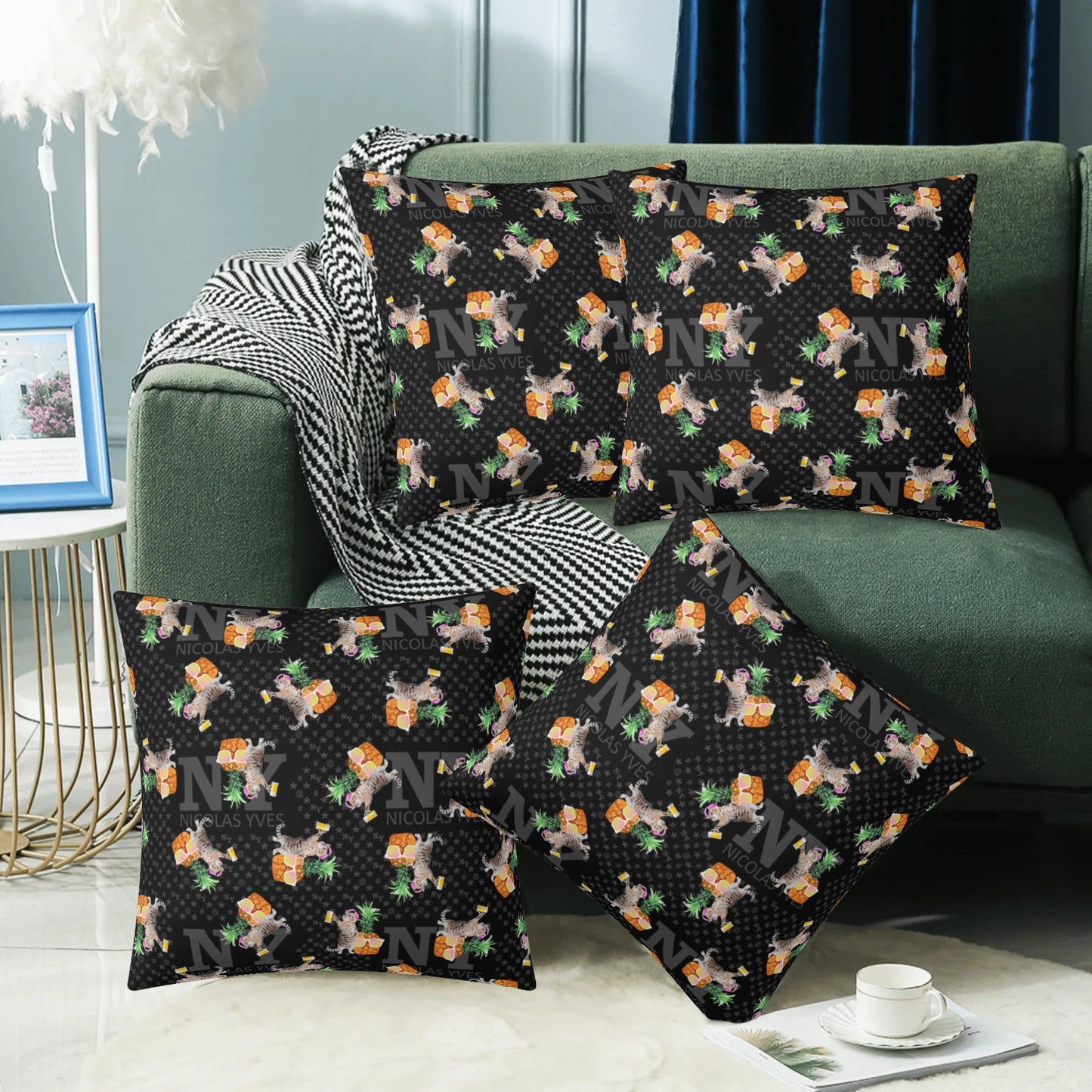 4 HOUSSES DE COUSSIN NY de Nicolas Yves™ - Noir