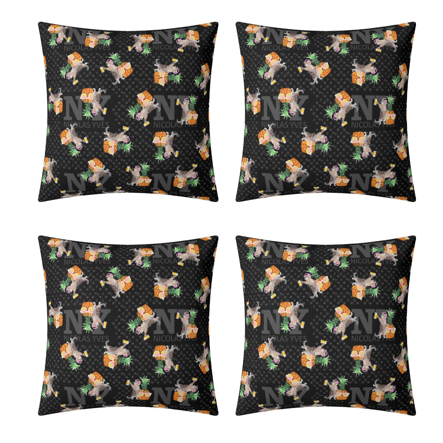 4 HOUSSES DE COUSSIN NY de Nicolas Yves™ - Noir