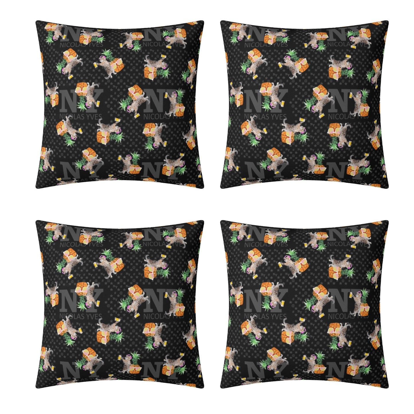 4 HOUSSES DE COUSSIN NY de Nicolas Yves™ - Noir
