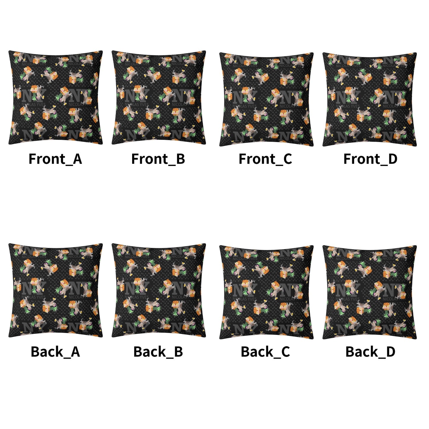 4 HOUSSES DE COUSSIN NY de Nicolas Yves™ - Noir