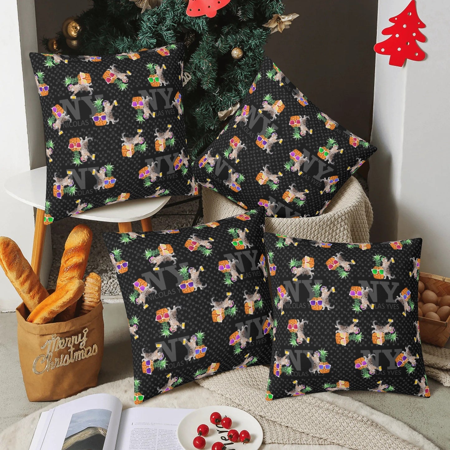 4 HOUSSES DE COUSSIN NY de Nicolas Yves™ - Noir