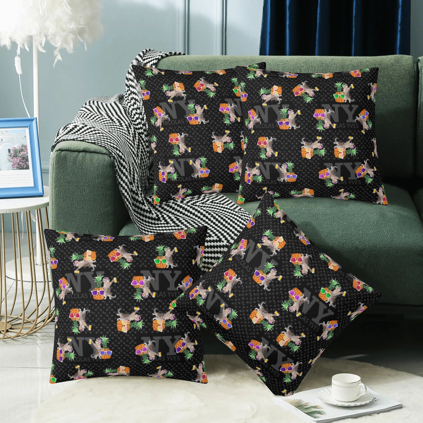 4 HOUSSES DE COUSSIN NY de Nicolas Yves™ - Noir