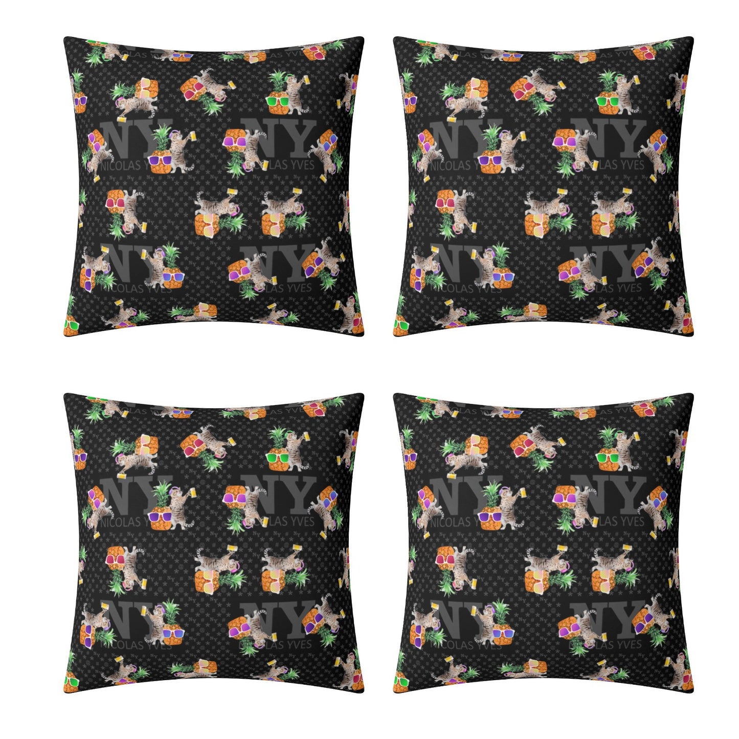 4 HOUSSES DE COUSSIN NY de Nicolas Yves™ - Noir