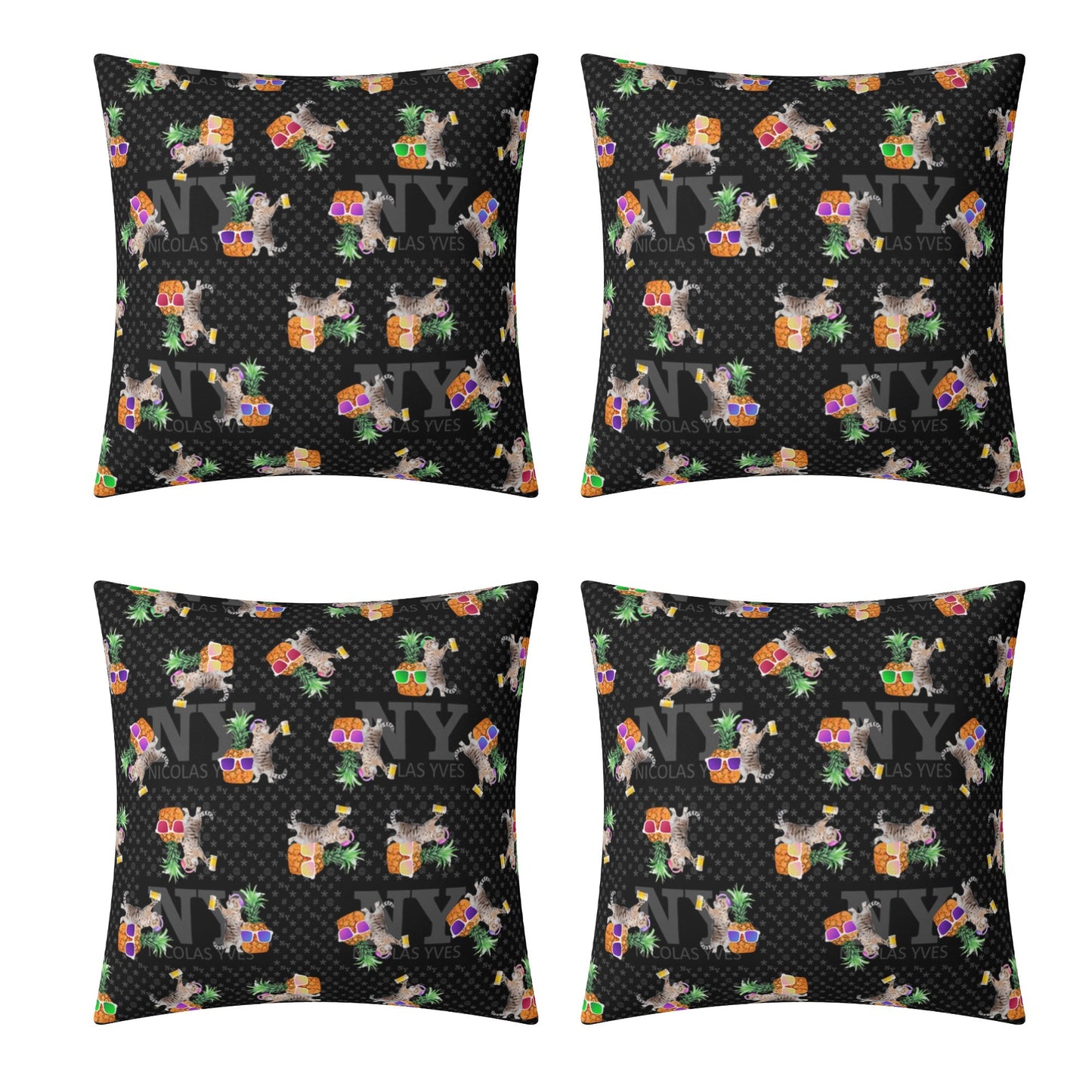 4 HOUSSES DE COUSSIN NY de Nicolas Yves™ - Noir