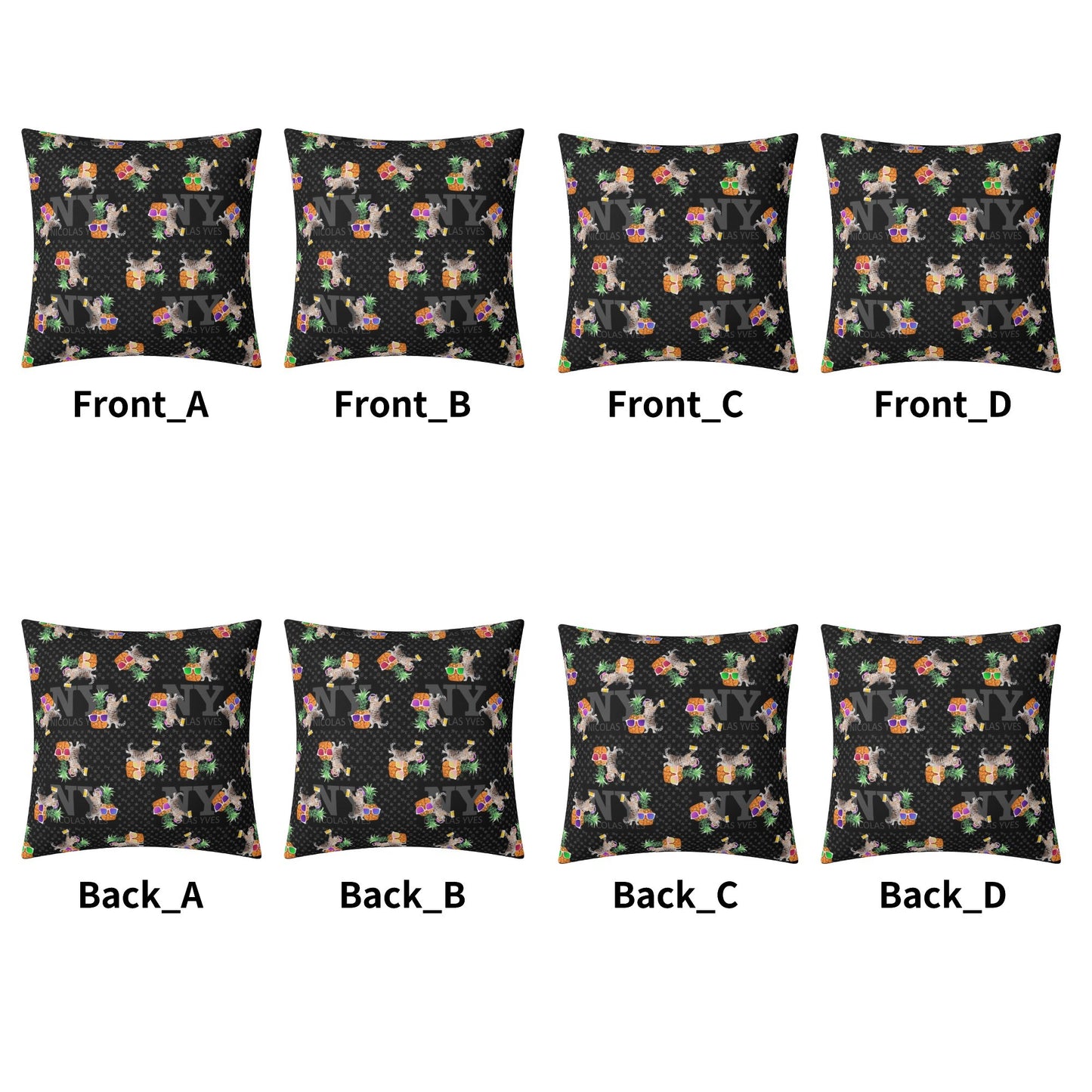 4 HOUSSES DE COUSSIN NY de Nicolas Yves™ - Noir
