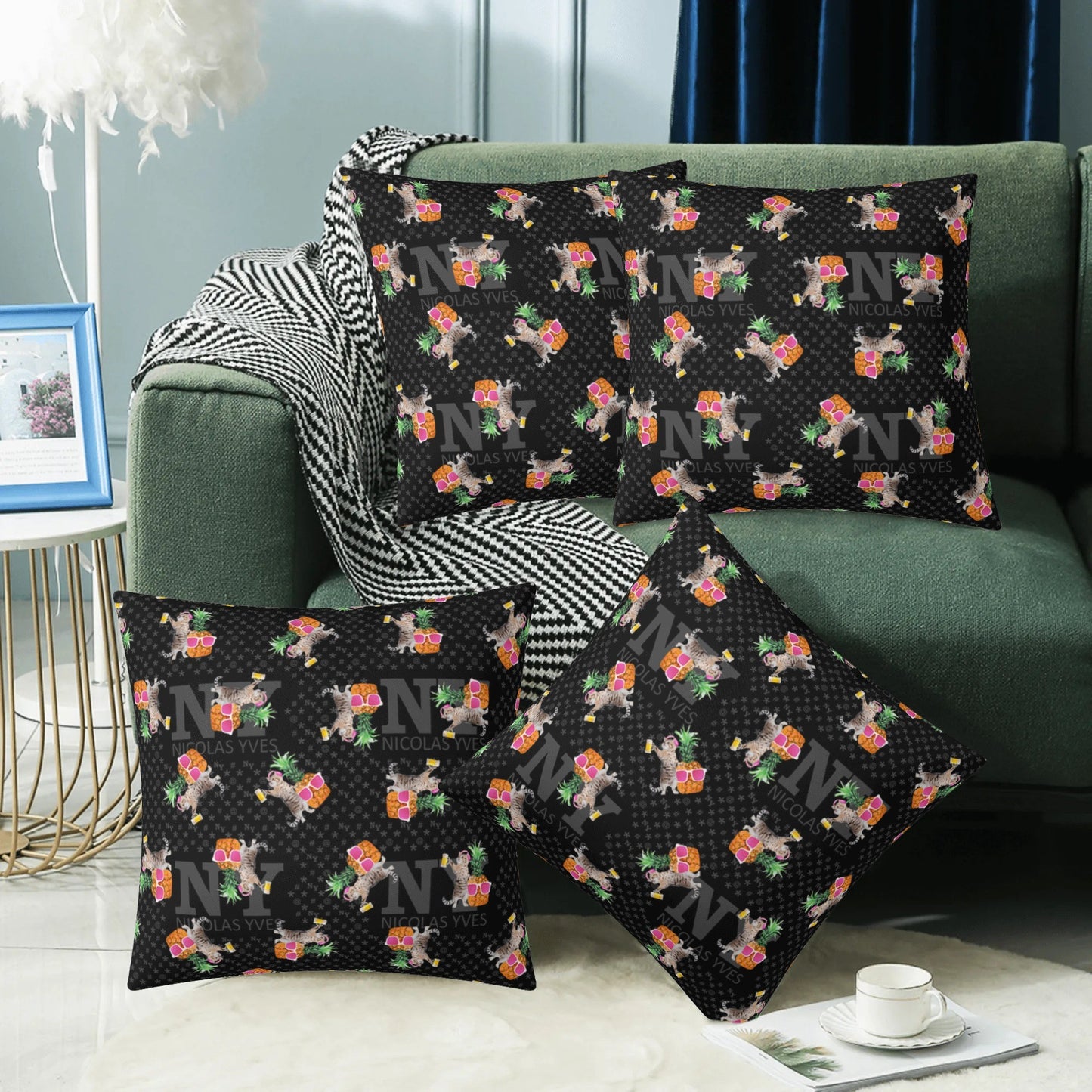 4 HOUSSES DE COUSSIN NY de Nicolas Yves™ - Noir