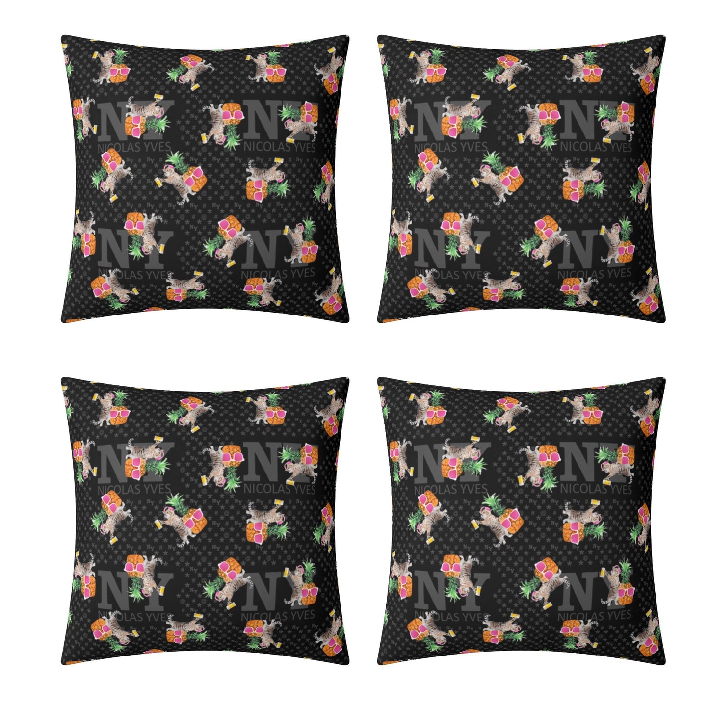 4 HOUSSES DE COUSSIN NY de Nicolas Yves™ - Noir