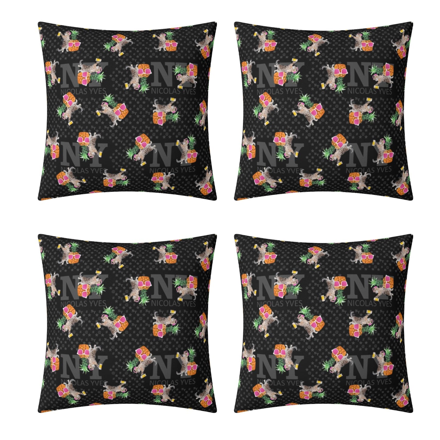4 HOUSSES DE COUSSIN NY de Nicolas Yves™ - Noir