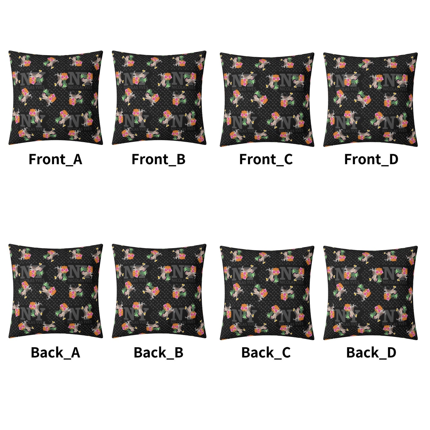4 HOUSSES DE COUSSIN NY de Nicolas Yves™ - Noir