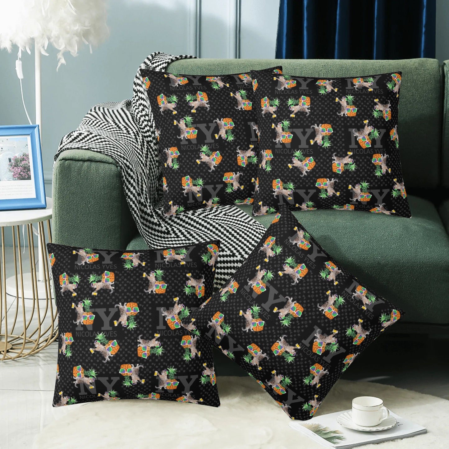 4 HOUSSES DE COUSSIN NY de Nicolas Yves™ - Noir