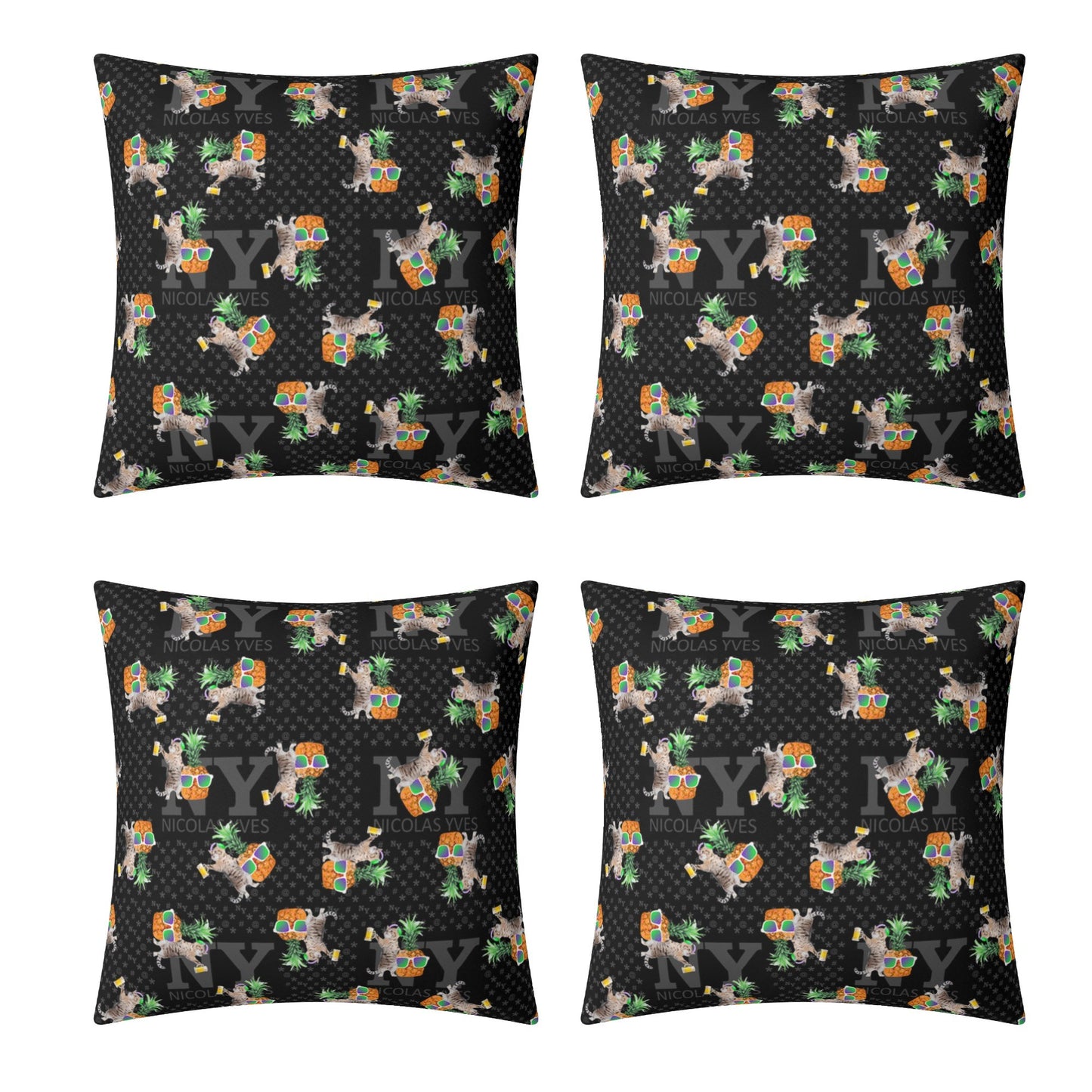4 HOUSSES DE COUSSIN NY de Nicolas Yves™ - Noir
