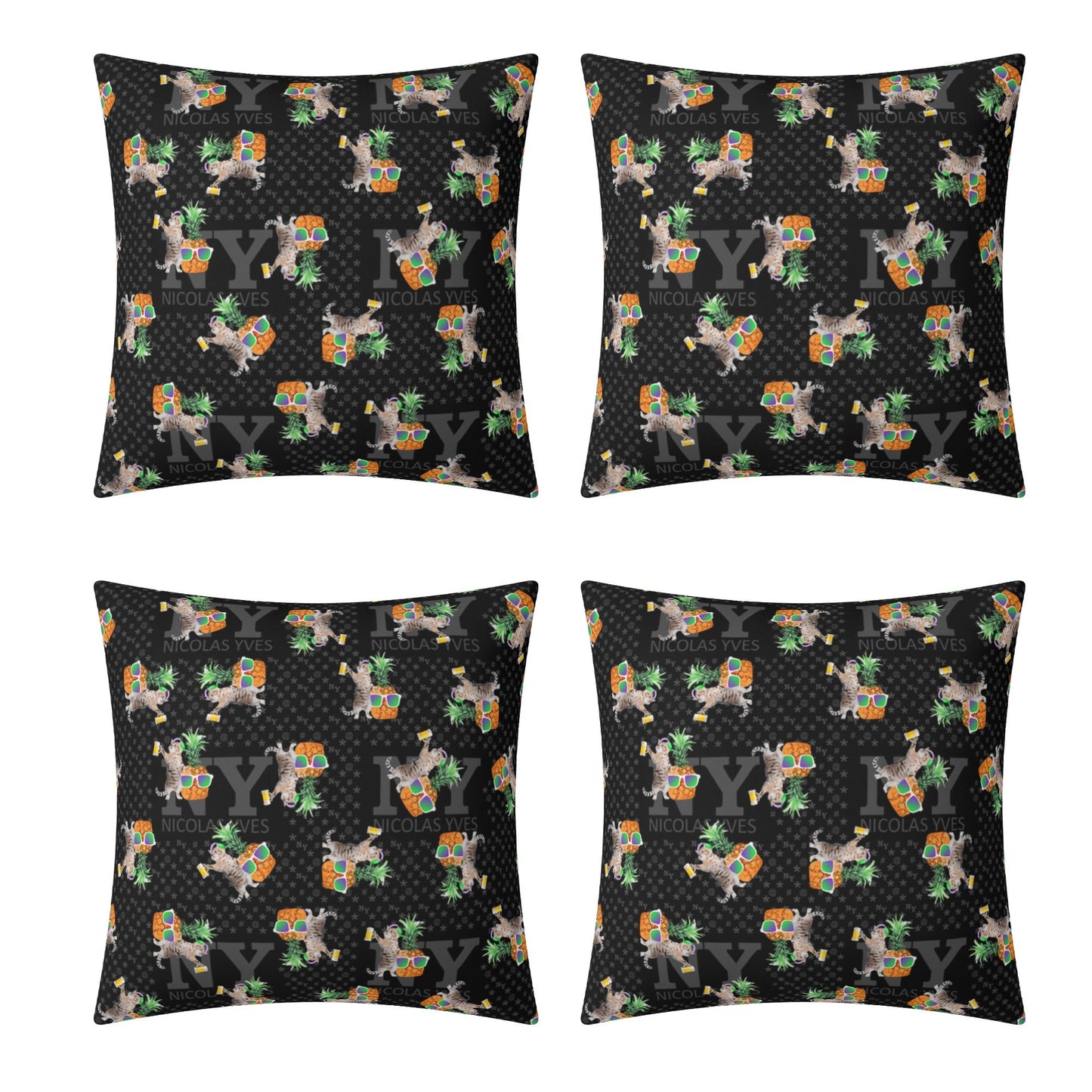 4 HOUSSES DE COUSSIN NY de Nicolas Yves™ - Noir