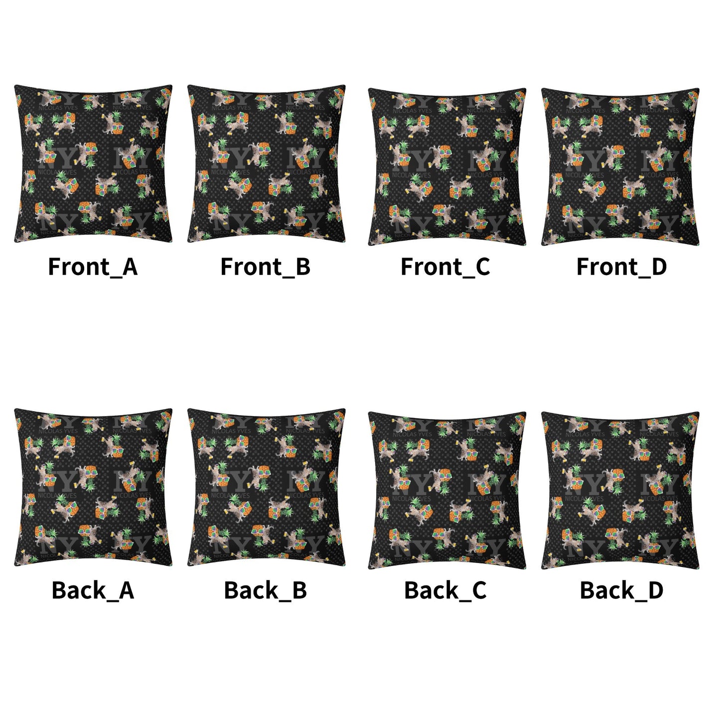 4 HOUSSES DE COUSSIN NY de Nicolas Yves™ - Noir