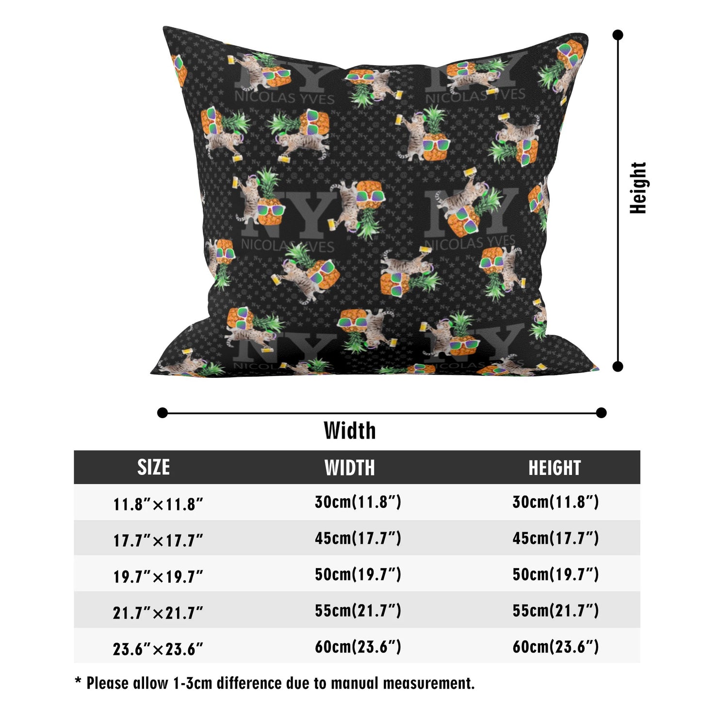 4 HOUSSES DE COUSSIN NY de Nicolas Yves™ - Noir