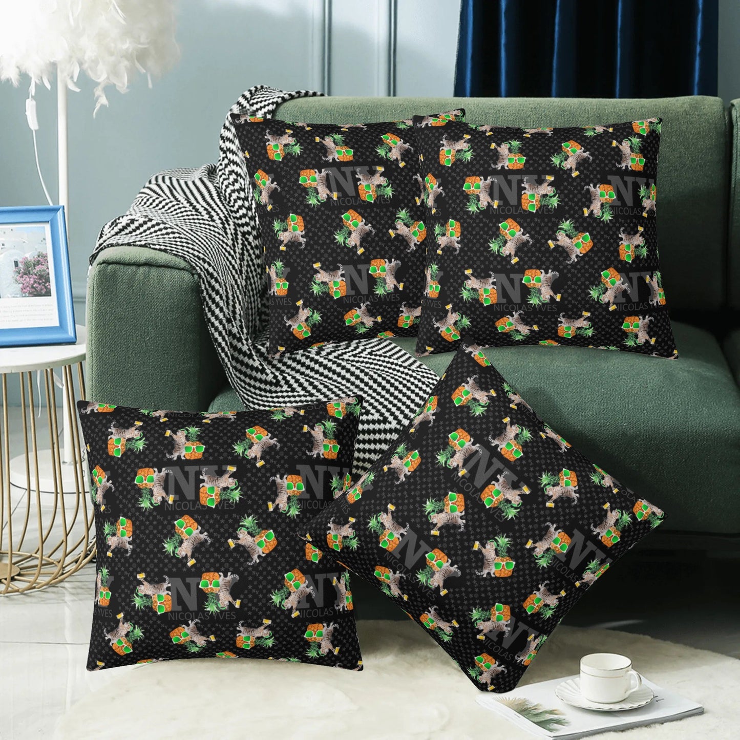 4 HOUSSES DE COUSSIN NY de Nicolas Yves™ - Noir