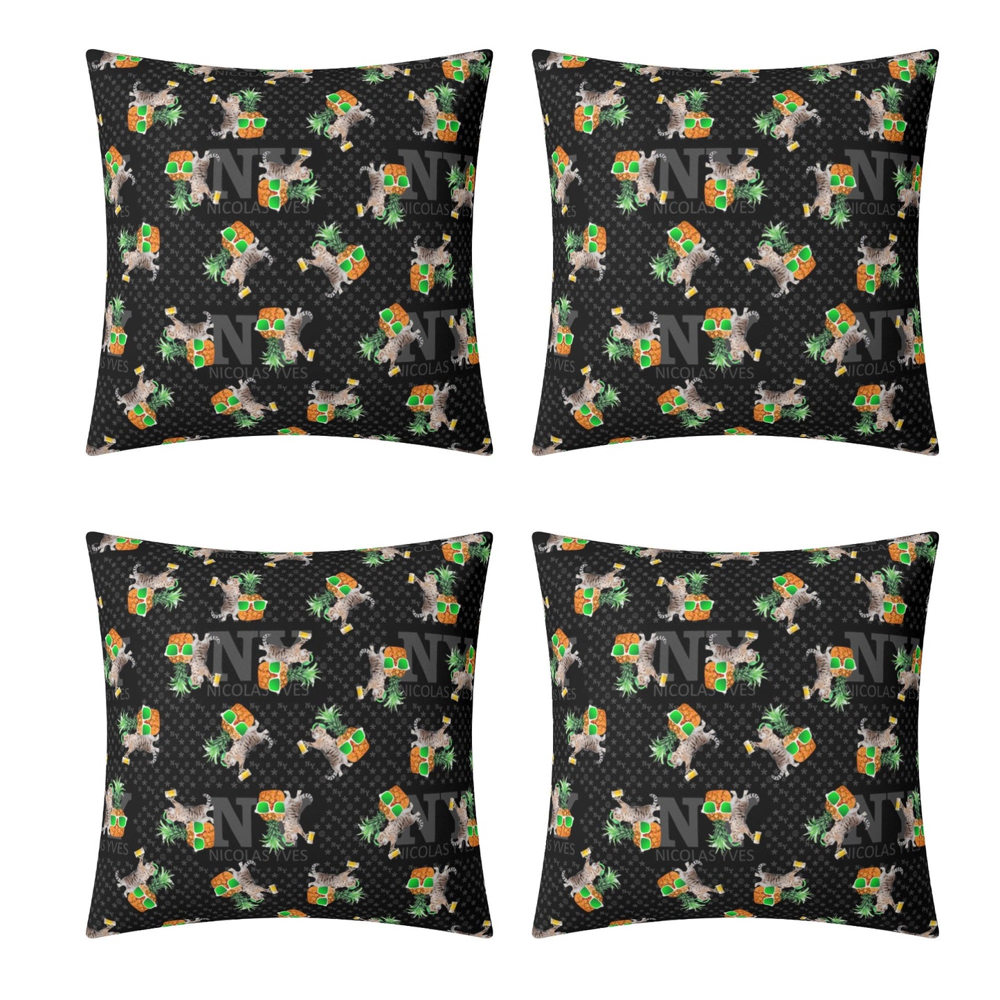 4 HOUSSES DE COUSSIN NY de Nicolas Yves™ - Noir