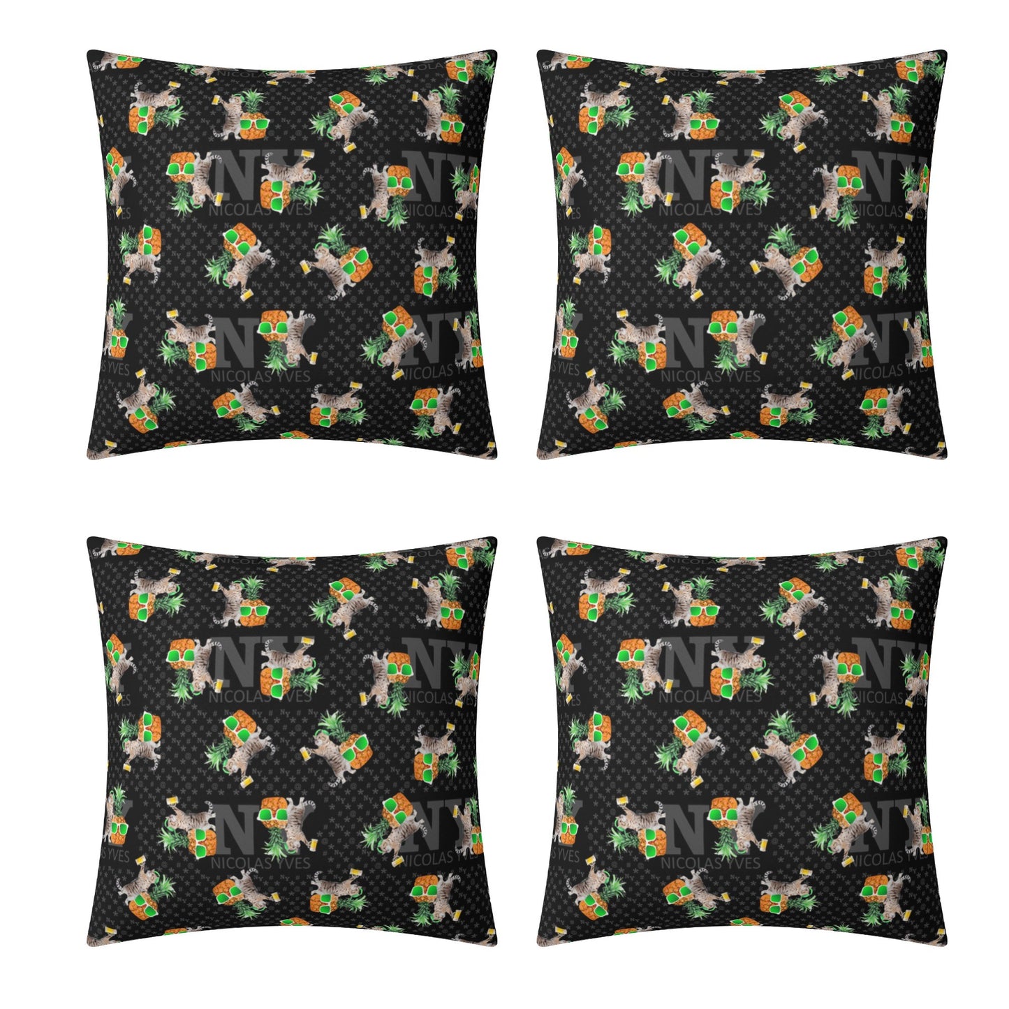 4 HOUSSES DE COUSSIN NY de Nicolas Yves™ - Noir