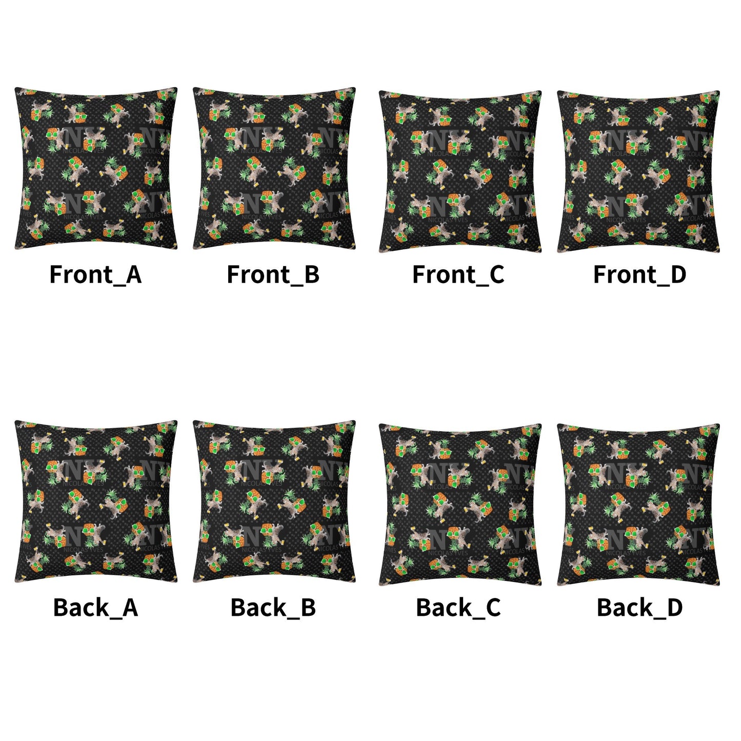 4 HOUSSES DE COUSSIN NY de Nicolas Yves™ - Noir