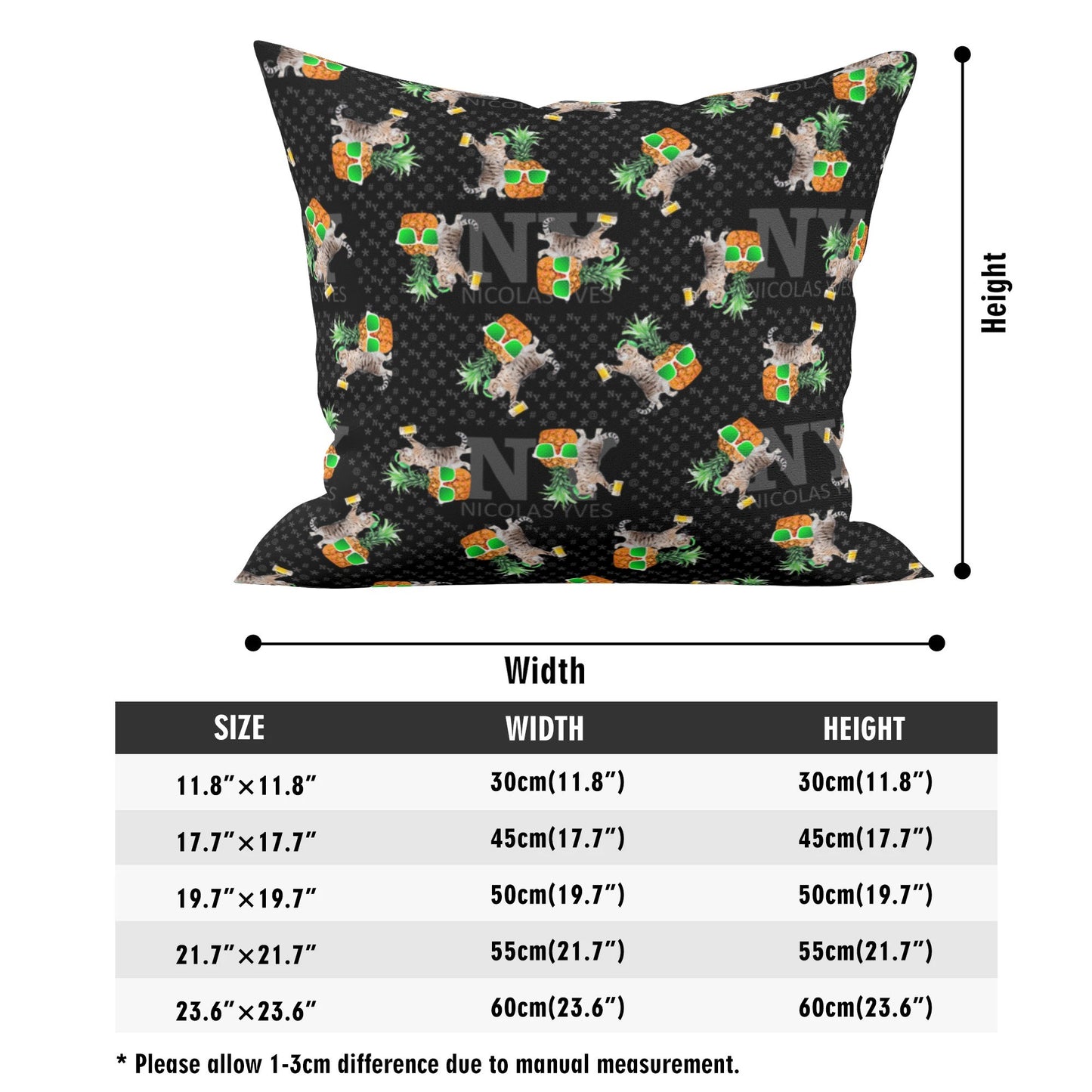 4 HOUSSES DE COUSSIN NY de Nicolas Yves™ - Noir