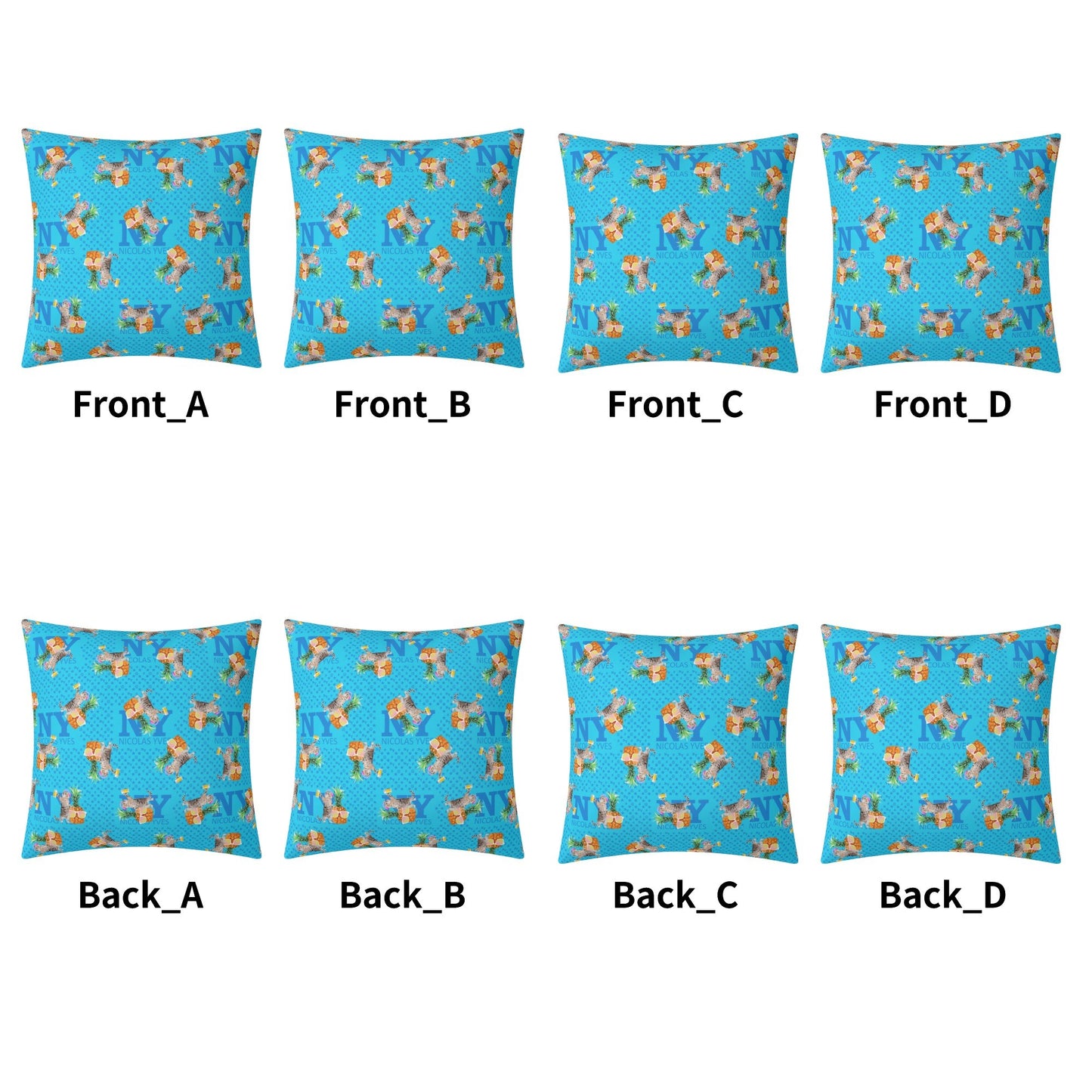 4 HOUSSES DE COUSSIN NY de Nicolas Yves™ - Bleu