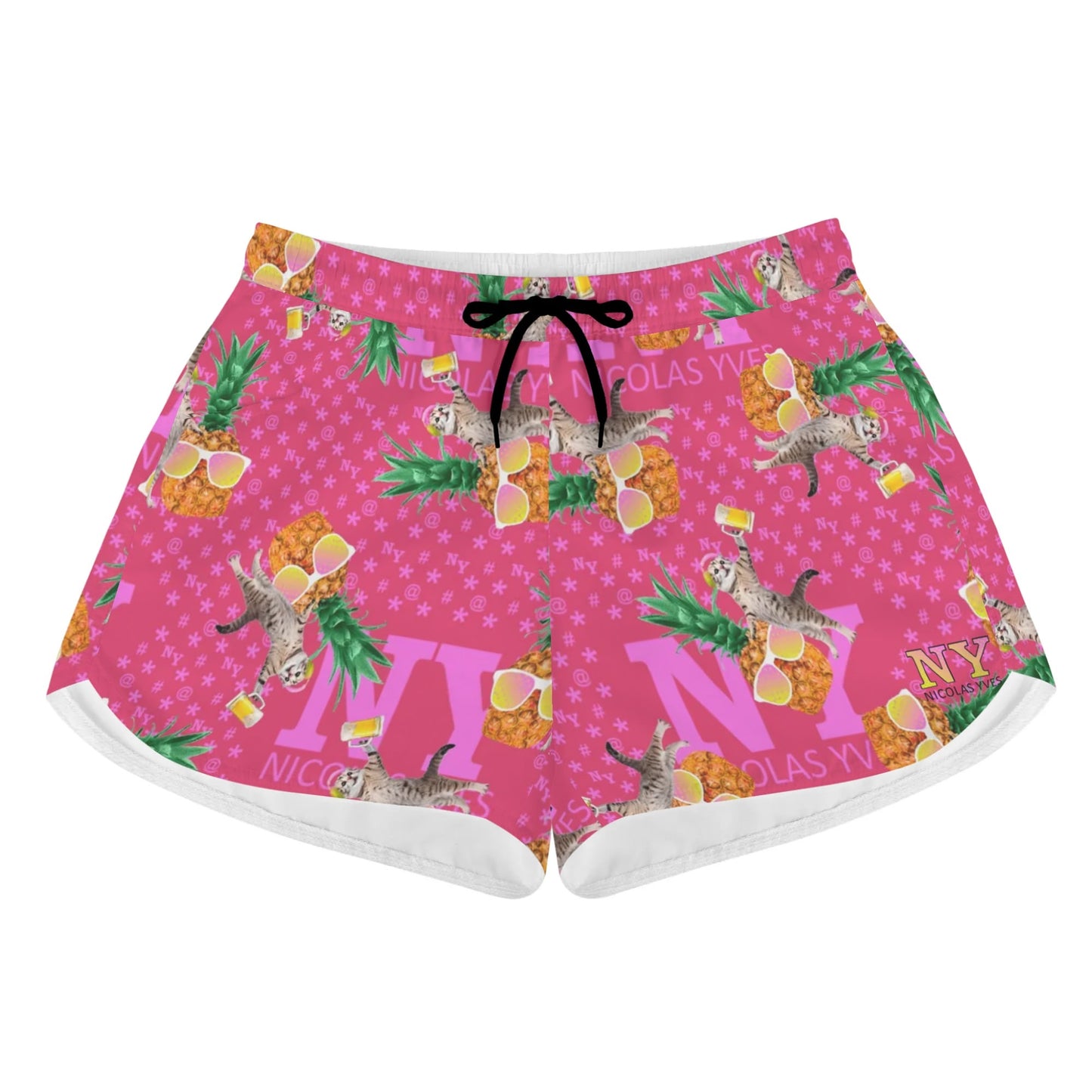 Short Femme Chats + Ananas = Chananas NY de Nicolas Yves