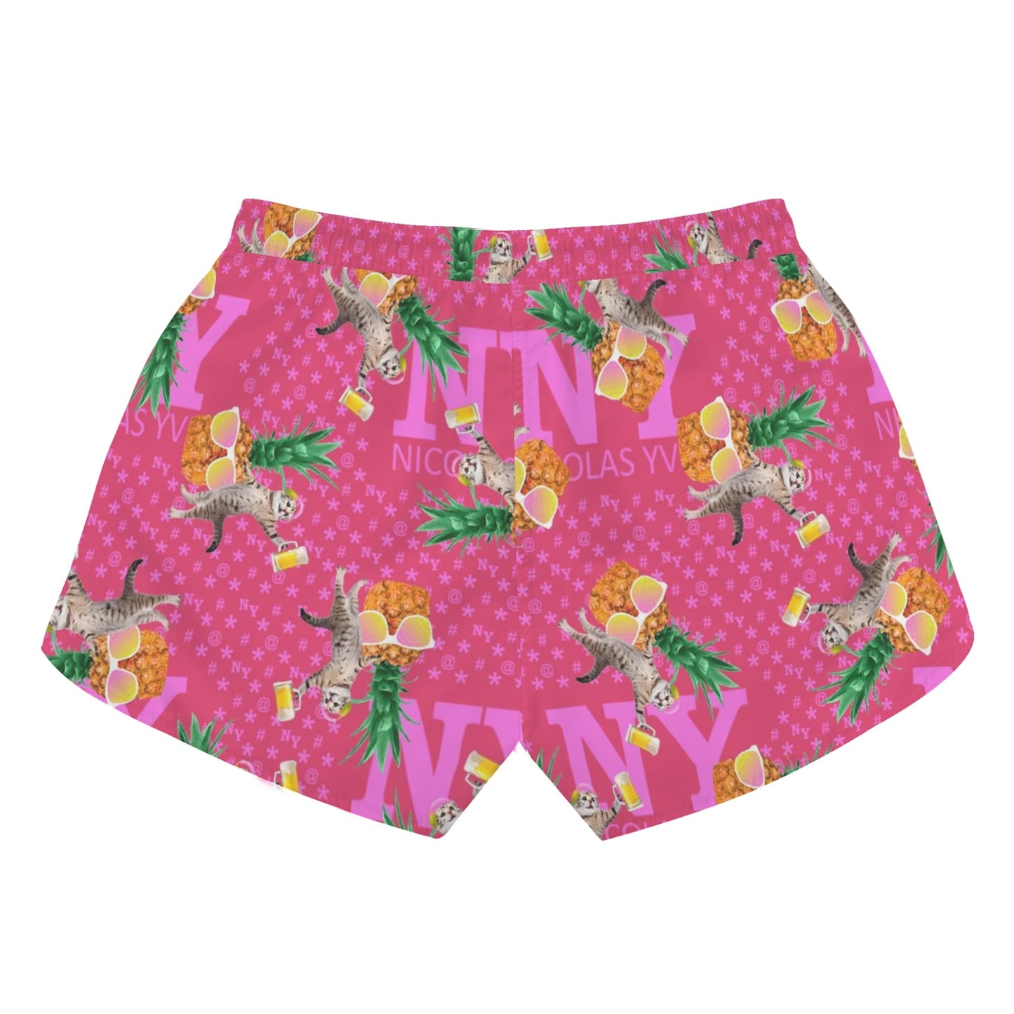 Short Femme Chats + Ananas = Chananas NY de Nicolas Yves