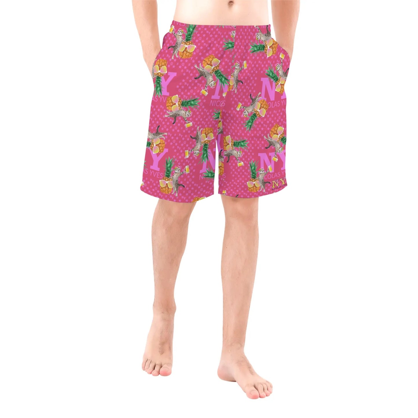 Short Maillot Chananas Rose Exotic NY de Nicolas Yves