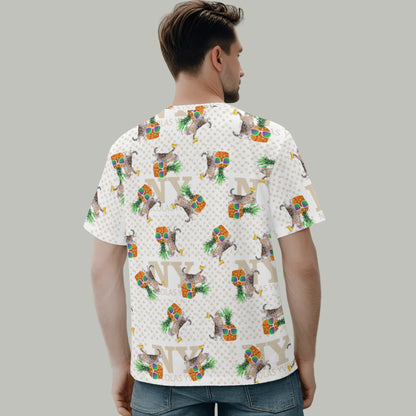 Un Tee-shirt, des Chats, des Ananas et de la Bière ! Le T-shirt Blanc Kitsch Chananas de Nicolas Yves