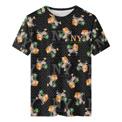 Le T-shirt Noire Kitsch Chananas de Nicolas Yves