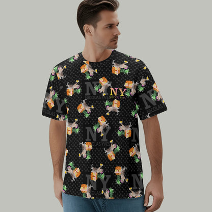 Le T-shirt Noire Kitsch Chananas de Nicolas Yves