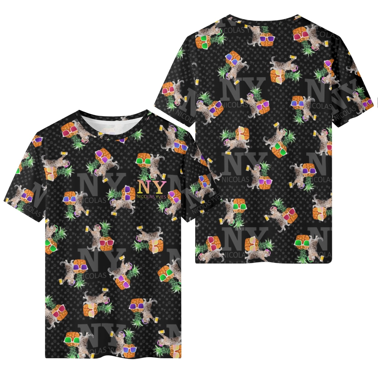 Le T-shirt Noire Kitsch Chananas de Nicolas Yves