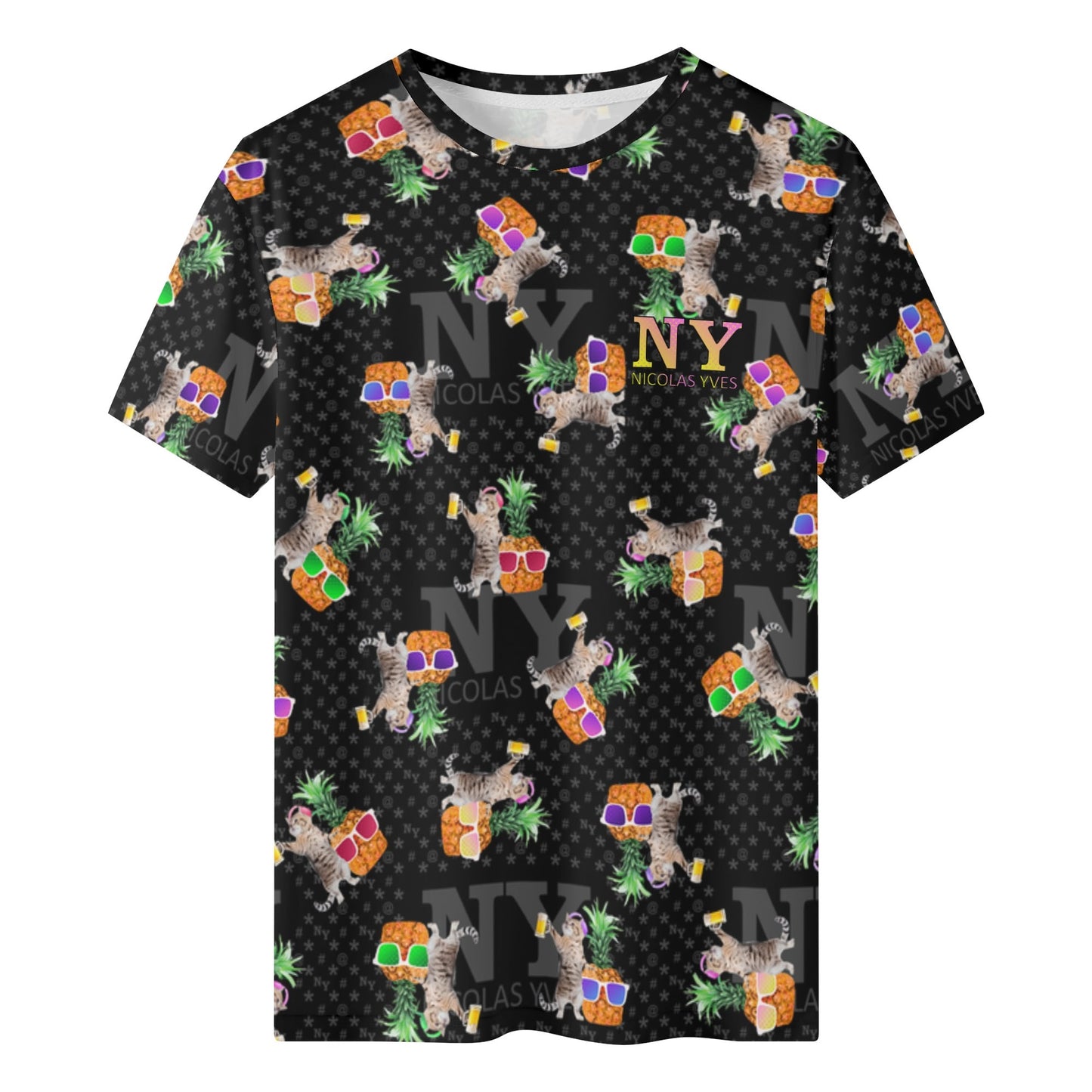 Le T-shirt Noire Kitsch Chananas de Nicolas Yves
