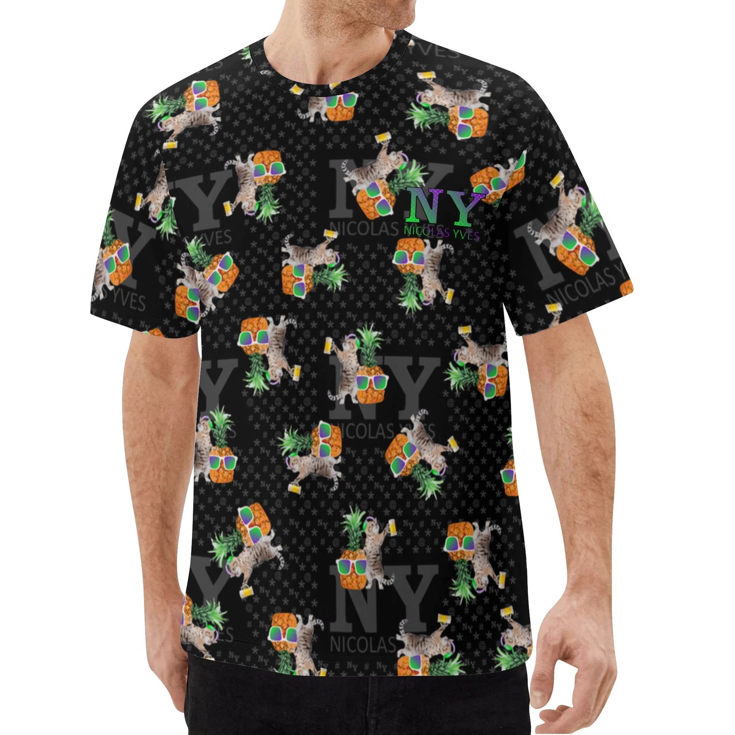 Le T-shirt Noire Kitsch Chananas de Nicolas Yves