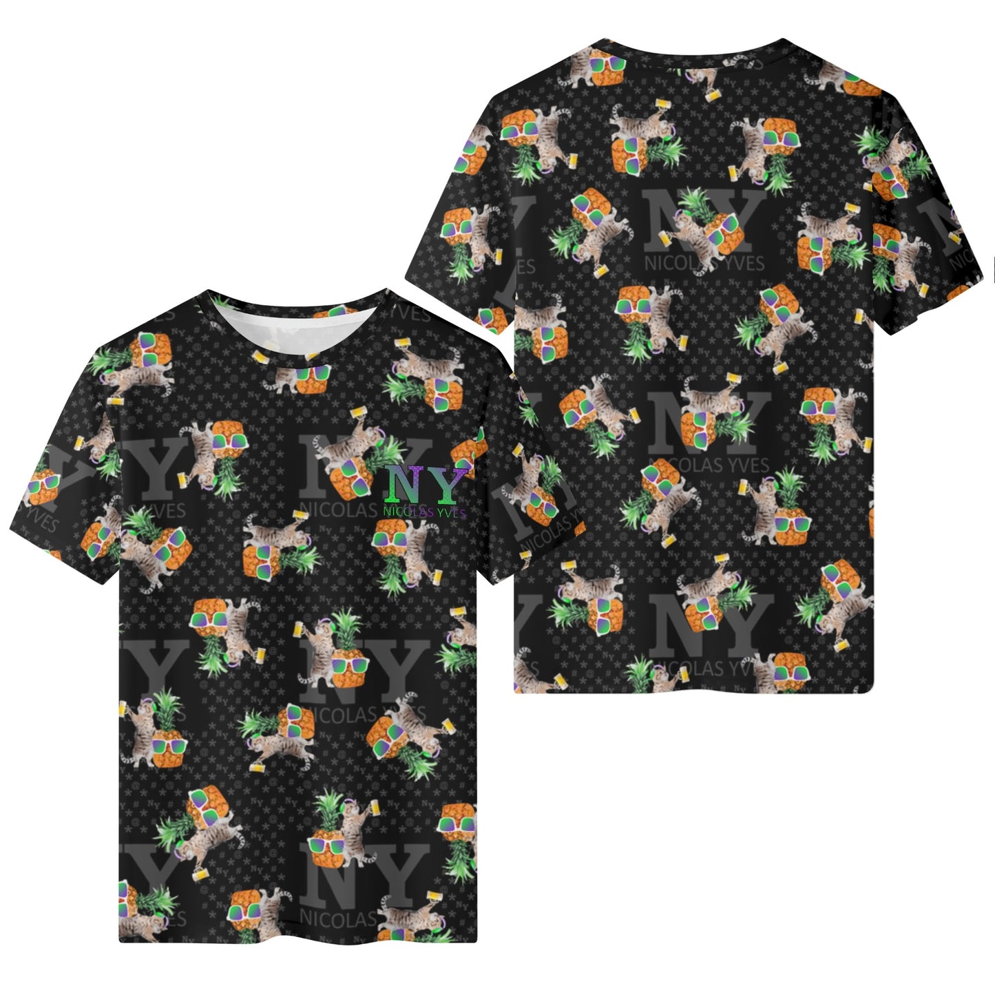 Le T-shirt Noire Kitsch Chananas de Nicolas Yves
