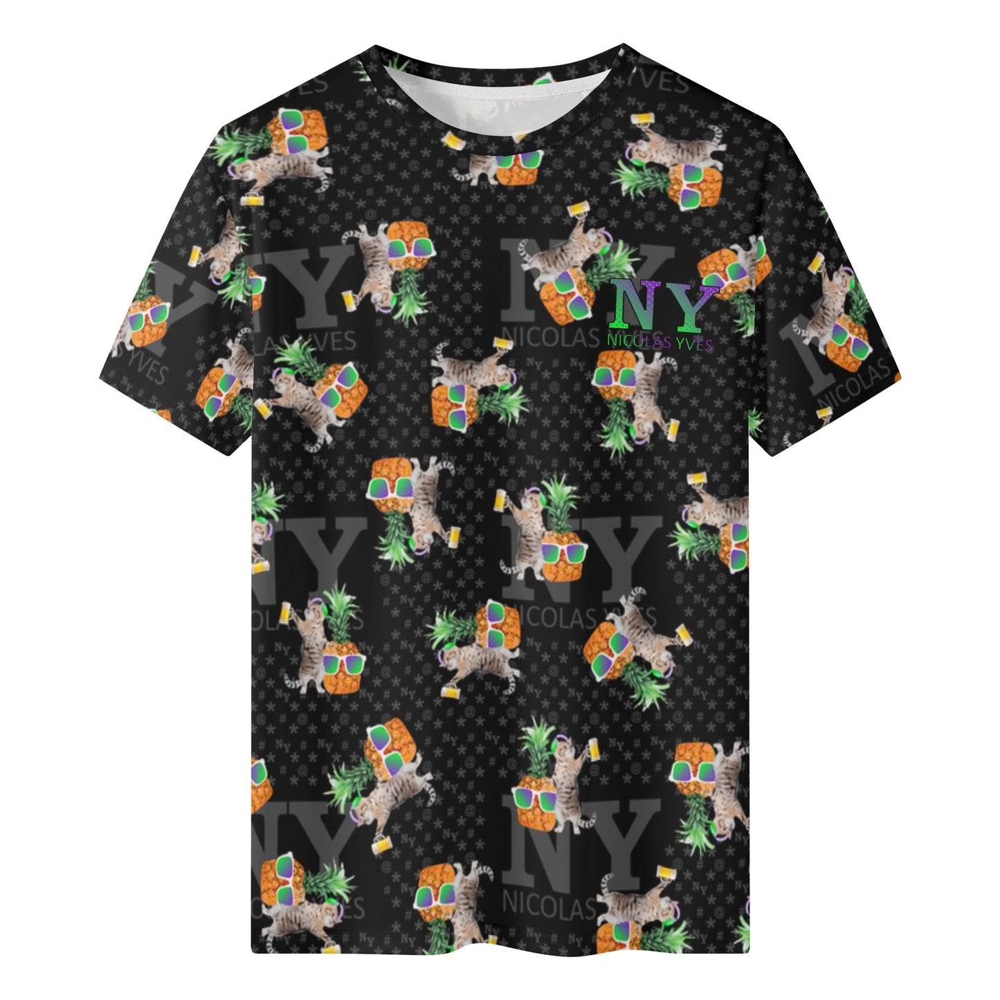 Le T-shirt Noire Kitsch Chananas de Nicolas Yves
