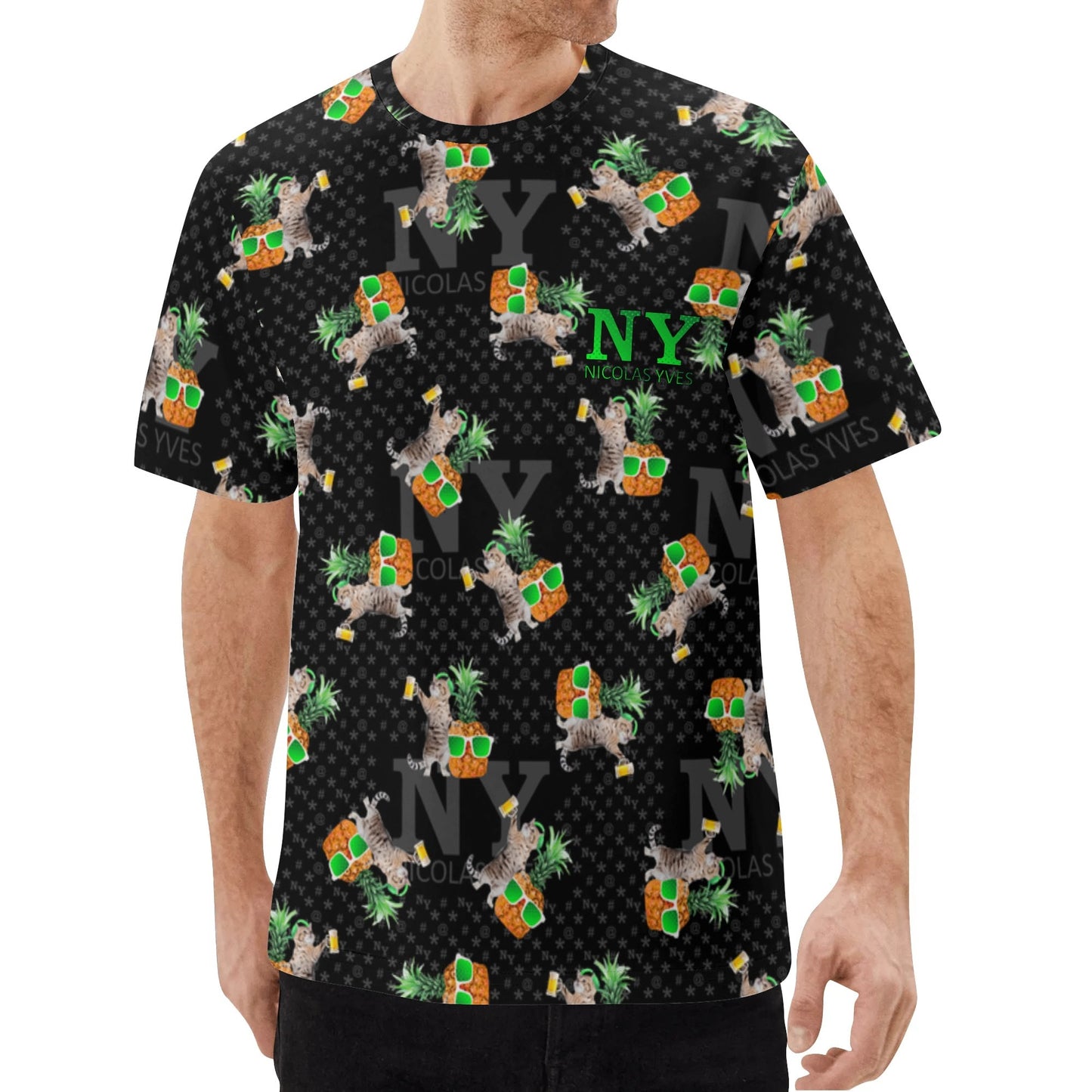 Le T-shirt Noire Kitsch Chananas de Nicolas Yves