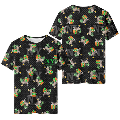 Le T-shirt Noire Kitsch Chananas de Nicolas Yves