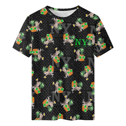 Le T-shirt Noire Kitsch Chananas de Nicolas Yves