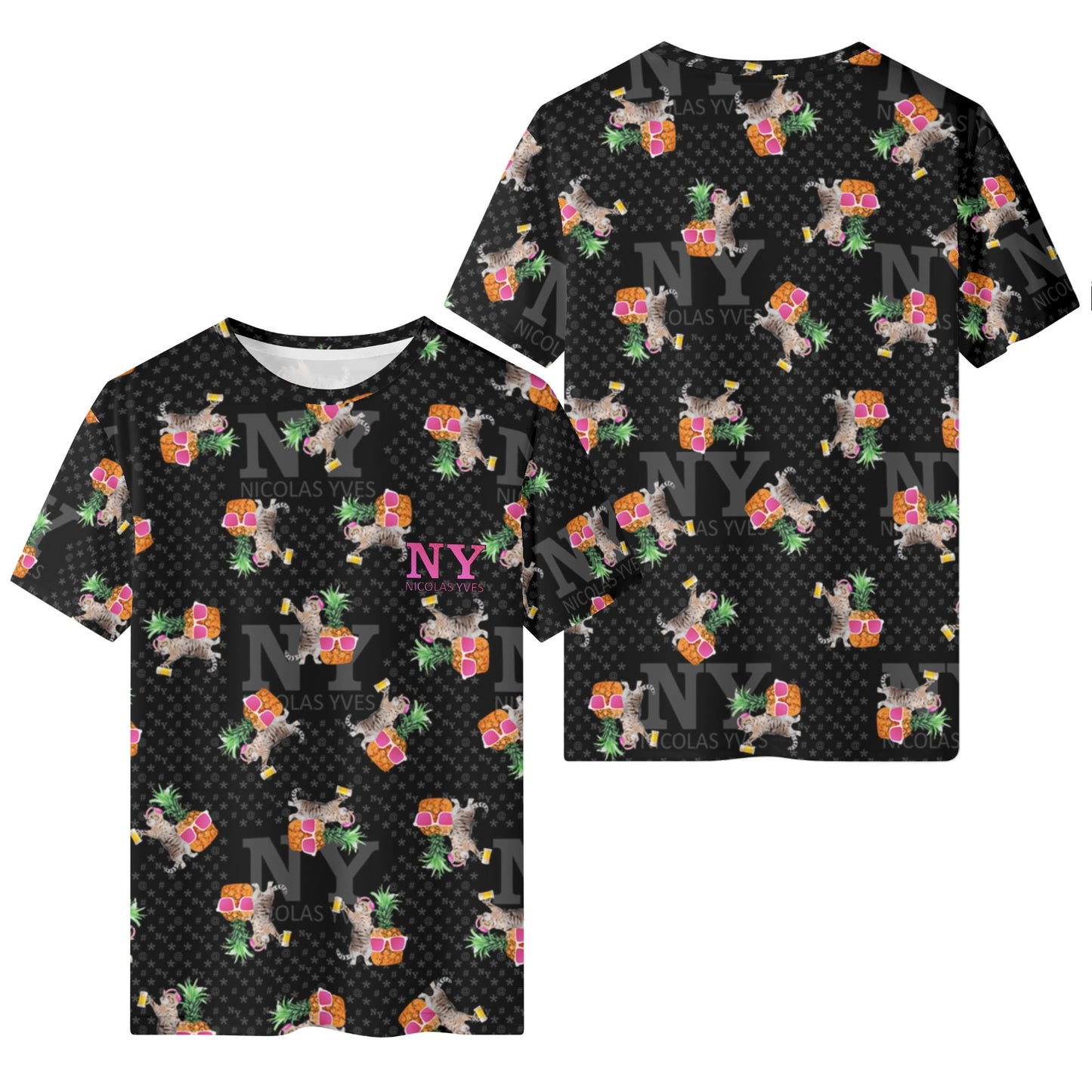 Le T-shirt Noire Kitsch Chananas de Nicolas Yves